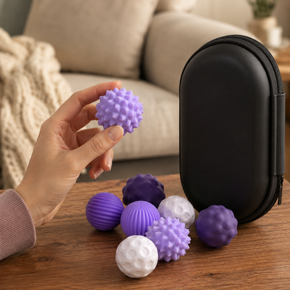Magnetische Anti-Stress-Kugeln, 8 Stück + Aufbewahrungsetui